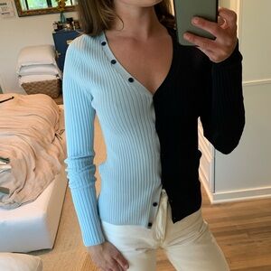 DESIGNER RONNY KOBO two tone XS sweater/top